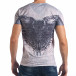 Мъжка сиво-бяла тениска с принт орел и надпис il141217-11 3