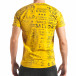Мъжка жълта тениска с избелели надписи  tsf020218-46 3