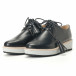 Дамски черни обувки с бели подметки it240118-59 4