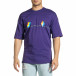 Мъжка лилава тениска Dinosaur Oversize tr150521-2 3
