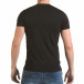 Мъжка черна тениска със сива плетена част il170216-63 3