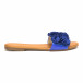 Дамски чехли с ефект на цветя в синьо it190618-24 2