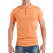Оранжева мъжка тениска пике с яка tsf250518-38 2