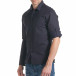 Мъжка тъмно синя риза с контрастен принт tsf070217-10 4