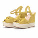 Дамски жълти сандали на платформа it230418-39 3