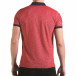 Мъжка червена тениска със синя яка il170216-37 3