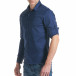 Мъжка синя риза с двуцветен принт tsf070217-1 4