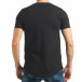 Мъжка черна тениска с голям релефен череп tsf020218-2 3