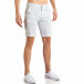 Мъжки бели къси панталони с джобове на крачолите it140317-146 4