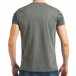 Мъжка сива тениска с пришити връзки tsf020218-65 3