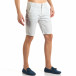 Мъжки бели къси панталони с италиански джобове it140317-147 4