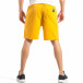 Мъжки жълти шорти с ефектни ципове it040518-41 4