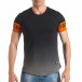 Мъжка черна тениска с опушен ефект и надписи tsf290318-42 2
