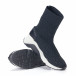 Дамски черни текстилни маратонки с ажурен чорап it240118-63 4