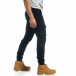 Мъжки рокерски карго панталон в черно it041019-40 2