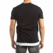 Черна мъжка тениска с бяло удължение it150419-83 4