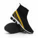 Мъжки маратонки тип чорап жълт кант it260919-11 5