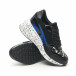 Дамски черни маратонки с лачени и сини детайли it281019-14 5