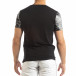 Мъжка тениска в черно с фигурален принт it150419-75 3