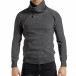 Мъжки пуловер в тъмносиво с асиметрична яка it261018-115 2