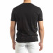 Черна мъжка тениска с пръски боя it150419-89 3