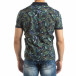 Флорална мъжка тениска с яка в черно it150419-81 3
