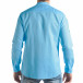 Мъжка ленена риза цвят тюркоаз it260523-2 4