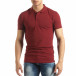 Фина мъжка тениска Polo shirt в тъмно червено it150419-95 2