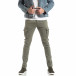 Мъжки панталон тип карго в сиво-бежово it210319-22 2
