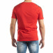 Червена мъжка тениска с реглан ръкав it150419-79 4