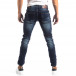 Мъжки намачкани Slim Jeans с акцентни кръпки it250918-16 4