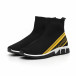 Мъжки маратонки тип чорап жълт кант it260919-11 4