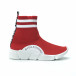 Червени дамски маратонки тип чорап с акценти it250119-58 3