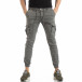 Сив карго панталон с трикотажни маншети it210319-19 3