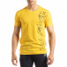 Жълта мъжка тениска забавен принт it150419-56 2