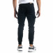 Мъжки черен Cargo Jogger с ципове на крачолите it041019-39 5