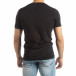 Мъжка тениска в черно с гумиран принт it150419-77 3