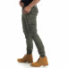 Зелен мъжки карго панталон с ципове it041019-42 2