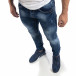 Сини мъжки дънки Washed Slim fit  it071119-12 3