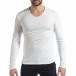 Мъжка блуза V-neck в бяло it040219-89 2