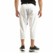Cropped мъжки бял панталон брич стил it090519-5 3