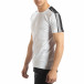 Бяла мъжка тениска с черно удължение it150419-84 2
