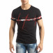 Мъжка тениска с принт в черно it150419-103 2