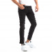 Черни мъжки скъсани дънки в рокерски стил it250918-20 3