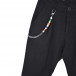Мъжки черен панталон от памук и лен it120422-16 4