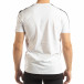 Бяла мъжка тениска с черно удължение it150419-84 4