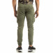 Мъжки зелен Cargo Jogger в рокерски стил it090519-18 4
