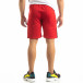 Червени мъжки шорти с бяло и черно it150419-31 3