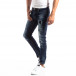 Мъжки намачкани Slim Jeans с акцентни кръпки it250918-16 2