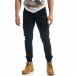 Мъжки рокерски карго панталон в черно it041019-40 3